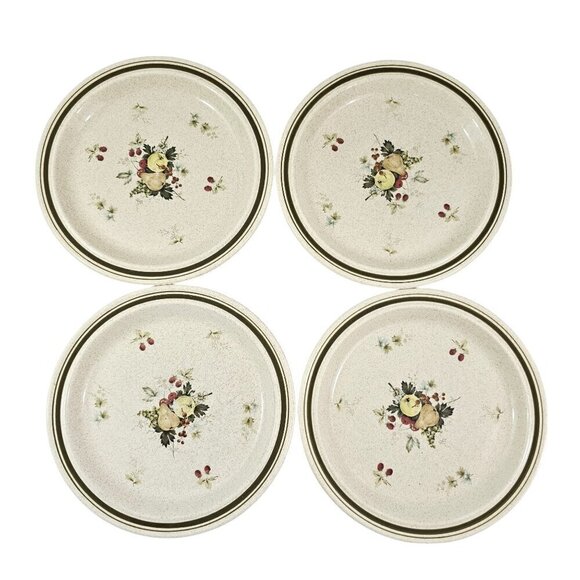 Royal Doulton Cornwall Lambethware Stoneware Salad Luncheon Plates - Set of 4 - Picture 8 of 15